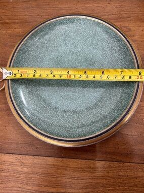 Royal Copenhagen Thorkild Olsen Green Plate Dish 457/4023 Crackle Glaze Vintage